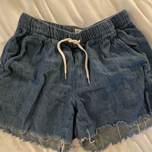 Madewell Denim Chambray Pull-On Shorts